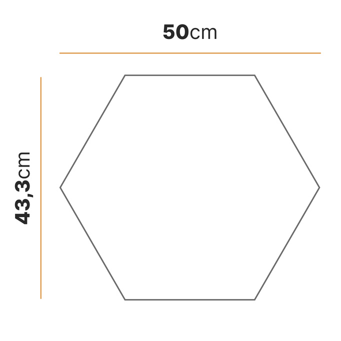 Panel tapicerowany heksagon 50cm Magic Velvet 2206 (Kawa z mlekiem)