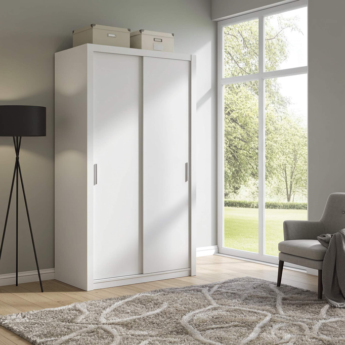 Szafa przesuwna Tamiza 150 cm w kolorze białym