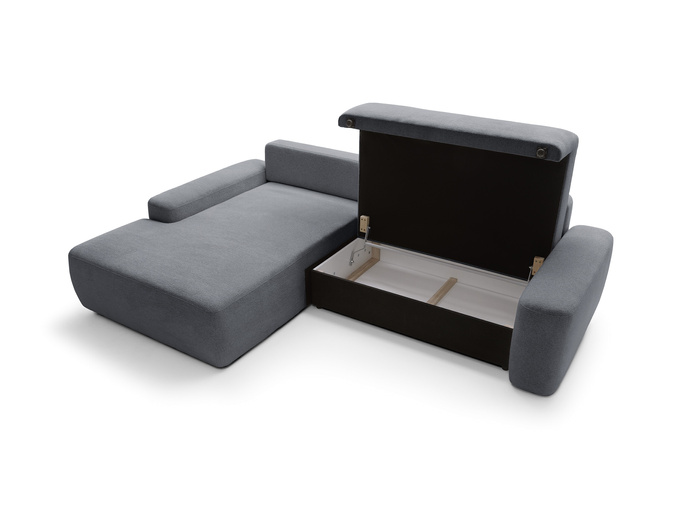  Narożnik OLMI M lewostronny Raven 18 grafitowy ciemny szary styl soft