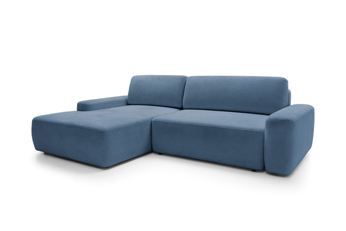 Narożnik OLMI M lewostronny Raven 86 granatowy ciemny niebieski styl soft