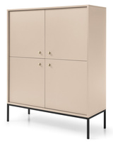 Czterodrzwiowa komoda Bari K104 w kolorze beżowym