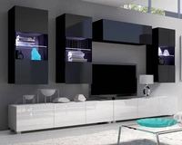 Czarny + Czarny połysk / Biały + Biały Połysk \ Bez oświetlenia