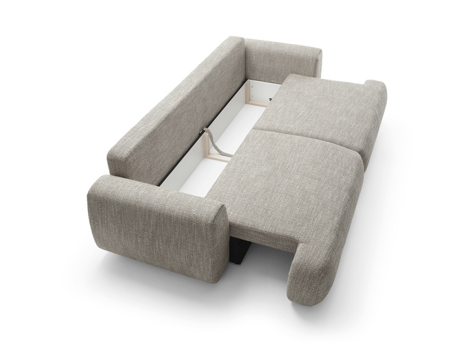 Sofa VERNIO rozkładana szenil Silencio 19 ciepły szary funkcja spania