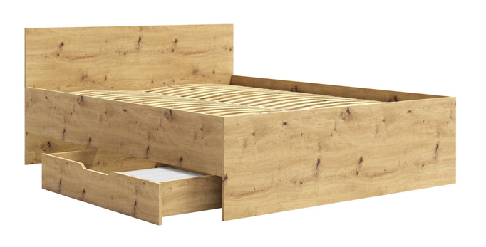 Łóżko Modena 160cm w kolorze dąb artisan