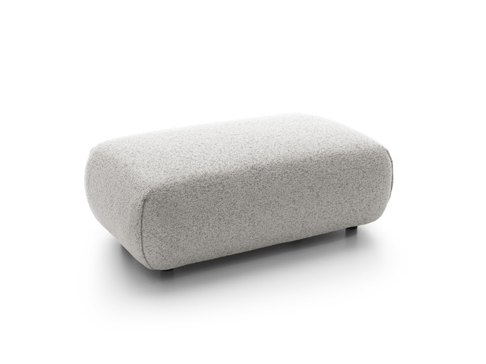 Pufa do narożnika VERNIO Puente 80 Jasno Szary Popiel plecionka z bawełną