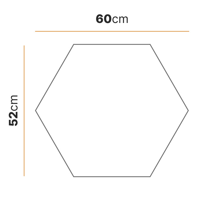 Panel tapicerowany heksagon 60cm Magic Velvet 2206 (Kawa z mlekiem)