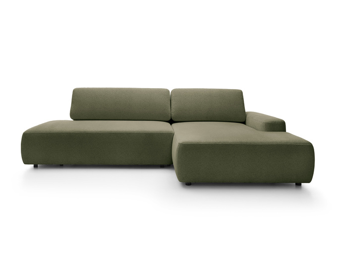 Narożnik OLMI O prawostronny Raven 78 zielony oliwkowy funkcja spania + poduszki