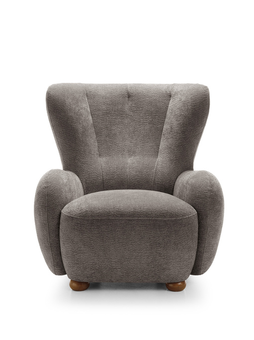 Fotel tapicerowany uszak FILO Dress Me 03 Taupe nóżki do wyboru