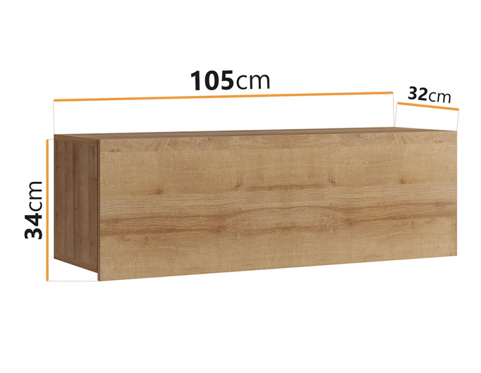 Meblościanka Montreal I w kolorze cashmere + białe oświetlenie LED