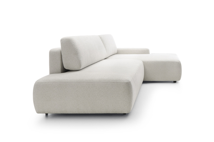 Narożnik OLMI O prawostronny Raven 22 ecru kremowy funkcja spania + poduszki
