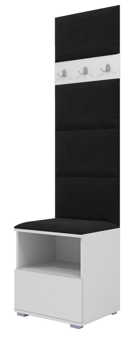 Tapicerowana garderoba Nela IV - kolor biały + tkanina Trinity 16