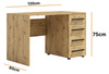 Biurko Modena 120x60 w kolorze dąb artisan