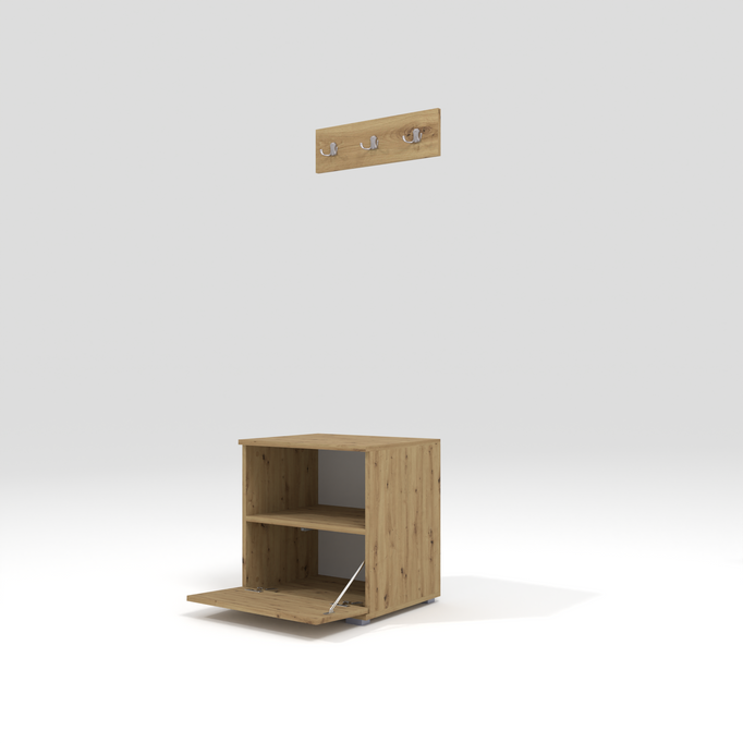 Tapicerowana garderoba Nela IV - kolor dąb artisan + tkanina Trinity 16