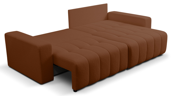 Narożnik Palermo w tkaninie BRAVO z funkcją spania i pojemnikiem na pościel