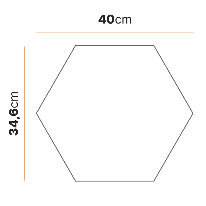 Panel tapicerowany heksagon 40cm Magic Velvet 2206 (Kawa z mlekiem)