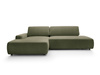 Narożnik OLMI O lewostronny Raven 78 zielony oliwkowy funkcja spania + poduszki