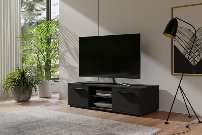 Szafka RTV Modena 150cm kolor: Czarny