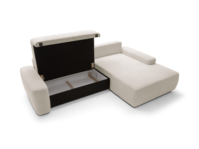 Narożnik OLMI M prawostronny Raven 24 beżowy piaskowy styl soft