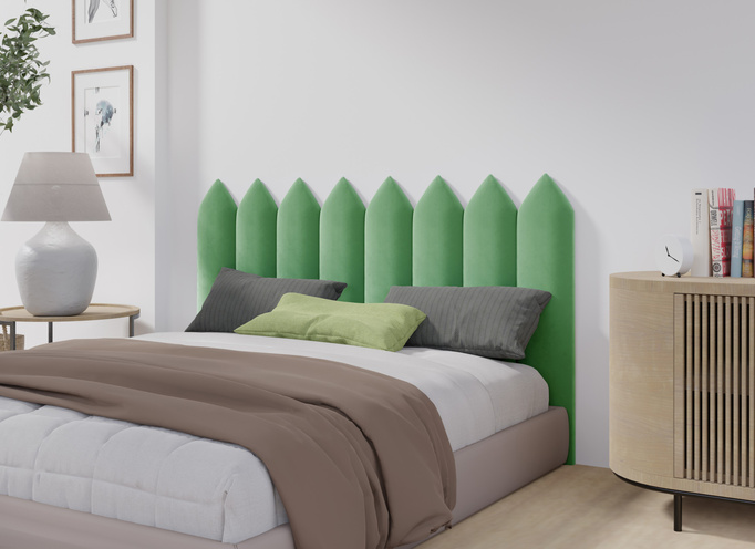 Panel tapicerowany płotek szpiczasty 90x20 Magic Velvet 2235 (Soczysta zieleń)