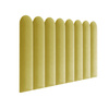 Panel tapicerowany płotek zaokrąglony 100x30 Magic Velvet 2234 (Żółty)