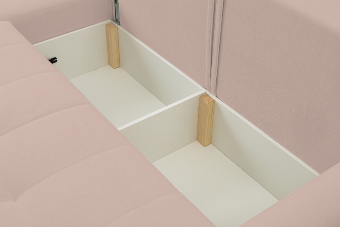 Narożnik Primo w tkaninie GERRA z funkcją spania i pojemnikiem na pościel