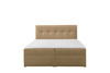 Łóżko kontynentalne Toronto 160×200 (Amor Velvet 4302 - Jasny brąz) z materacem bonell i topperem