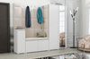 Tapicerowana garderoba Noris VIII z lustrem - kolor biały + tkanina Trinity 01