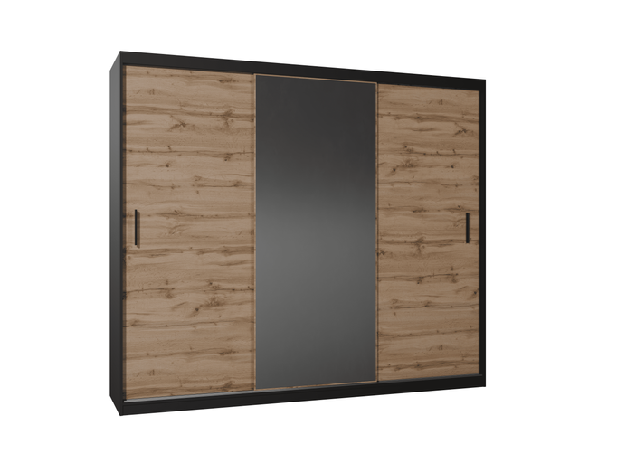 Szafa przesuwna MIRANO 250 cm dąb wotan styl loft