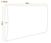 Panel tapicerowany 60x20 Magic Velvet 2239 (Jasny szary)