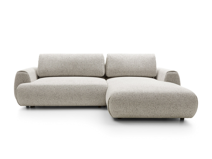 Narożnik VERNIO prawostronny plecionka Puente 06 greige chłodny beż funkcja spania