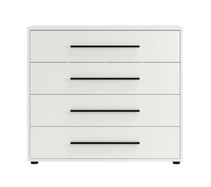 Biała komoda Modena K4SZ 100cm z szufladami