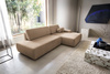 Narożnik OLMI O prawostronny Raven 38 brązowy styl soft funkcja spania + poduszki