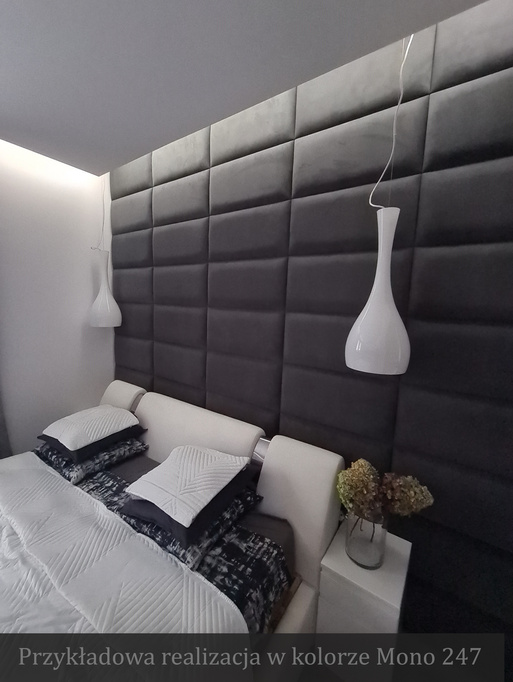 Panel tapicerowany 30x20 Mono 247 (Ciemny szary)