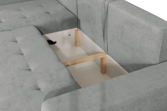 Narożnik TREVI prawostronny Wind 90 szary szenil funkcja spania