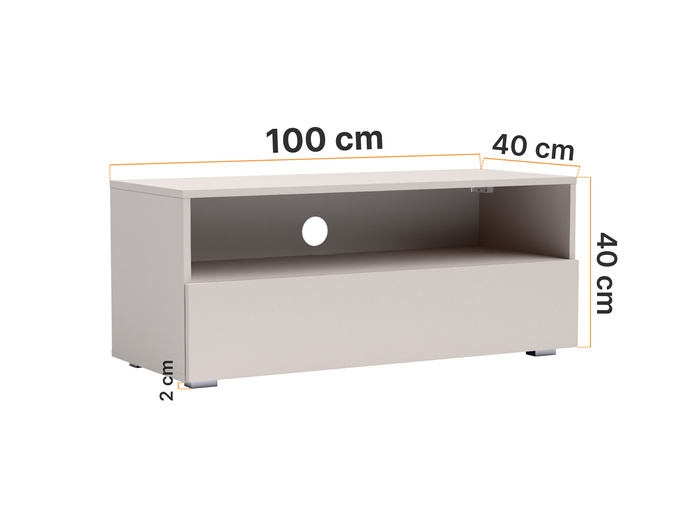 Szafka RTV Tebris 100 cm w kolorze cashmere