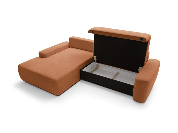 Narożnik OLMI M lewostronny Raven 44 terakota ceglasty styl soft