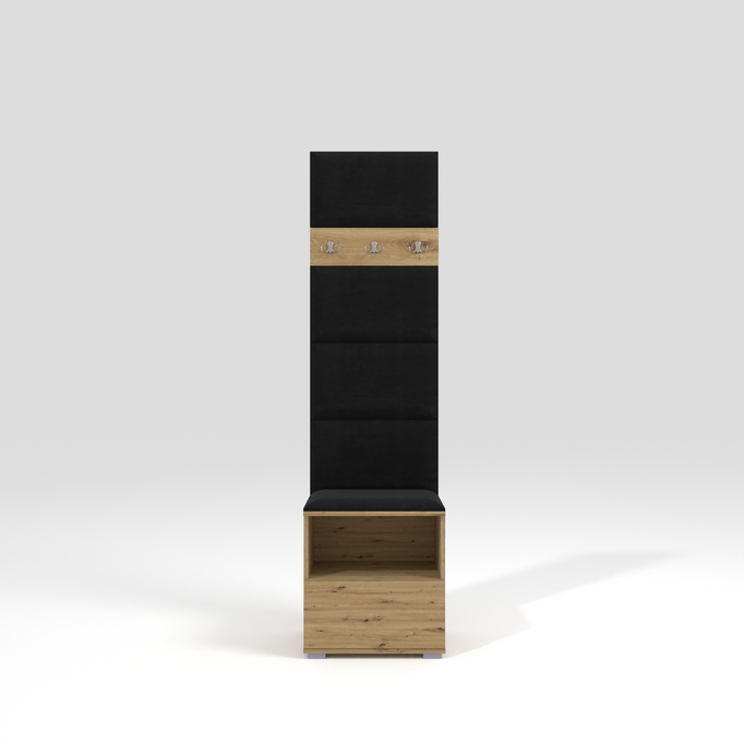 Tapicerowana garderoba Nela IV - kolor dąb artisan + tkanina Trinity 16