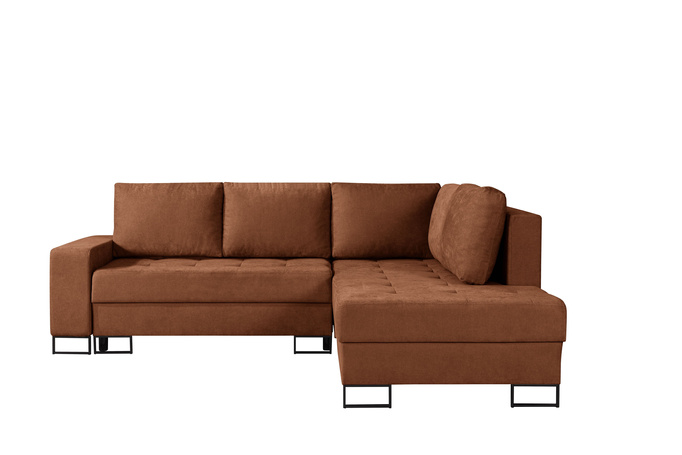 Narożnik TREVI prawostronny Wind 56 rdzawy ceglasty szenil funkcja spania