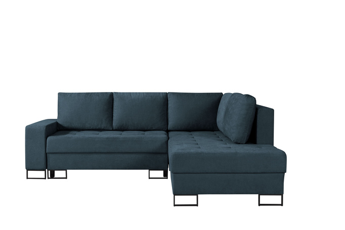 Narożnik TREVI prawostronny Wind 77 ciemny niebieski granatowy szenil funkcja spania