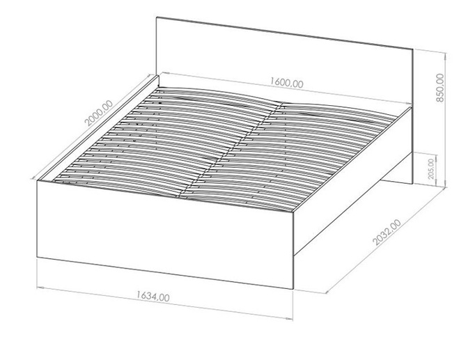 Łóżko Modena 160cm w kolorze białym
