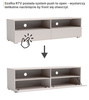 Stylowa szafka RTV Tebris 150 w kolorze cashmere 