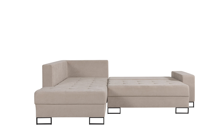 Narożnik TREVI lewostronny Wind 05 beżowy kremowy szenil funkcja spania