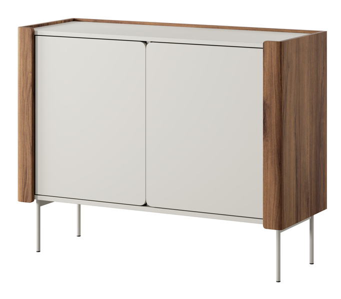 Komoda Kalon z metalowymi nóżkami w kolorze cashmere