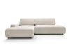Narożnik OLMI O lewostronny Raven 24 beżowy piaskowy funkcja spania + poduszki