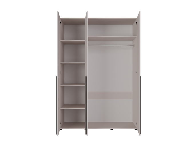  Szafa 3-Drzwiowa ARNI 150 cm Kaszmir – Beżowa Matowa Do Sypialni