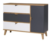 Dąb Złoty / Grafit + Biały