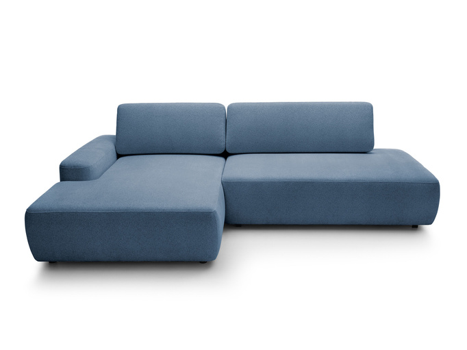 Narożnik OLMI O lewostronny Raven 86 granatowy ciemny niebieski funkcja spania + poduszki