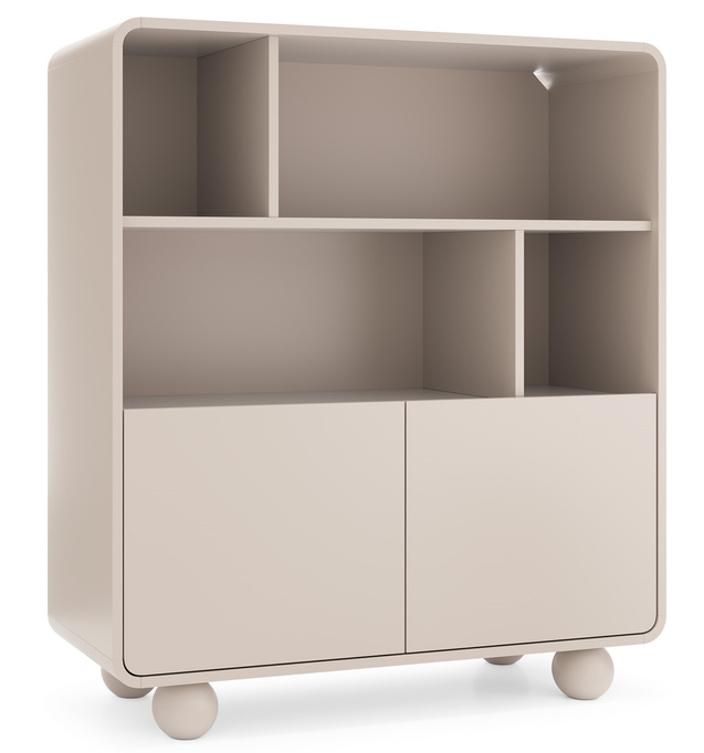 Regał Orion RG 108cm z drzwiami w kolorze cashmere