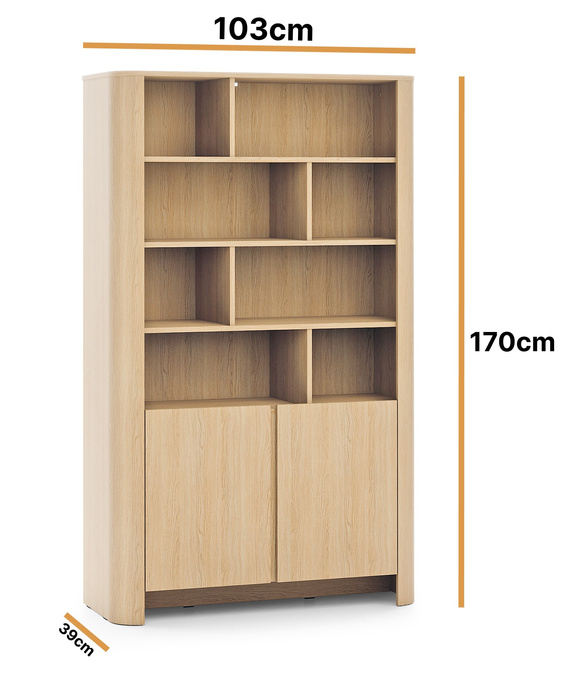 Regał Aura w kolorze Dąb vicenza