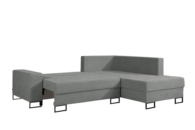 Narożnik TREVI prawostronny Wind 90 szary szenil funkcja spania